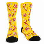 Black Toe and Heel Crew Socks